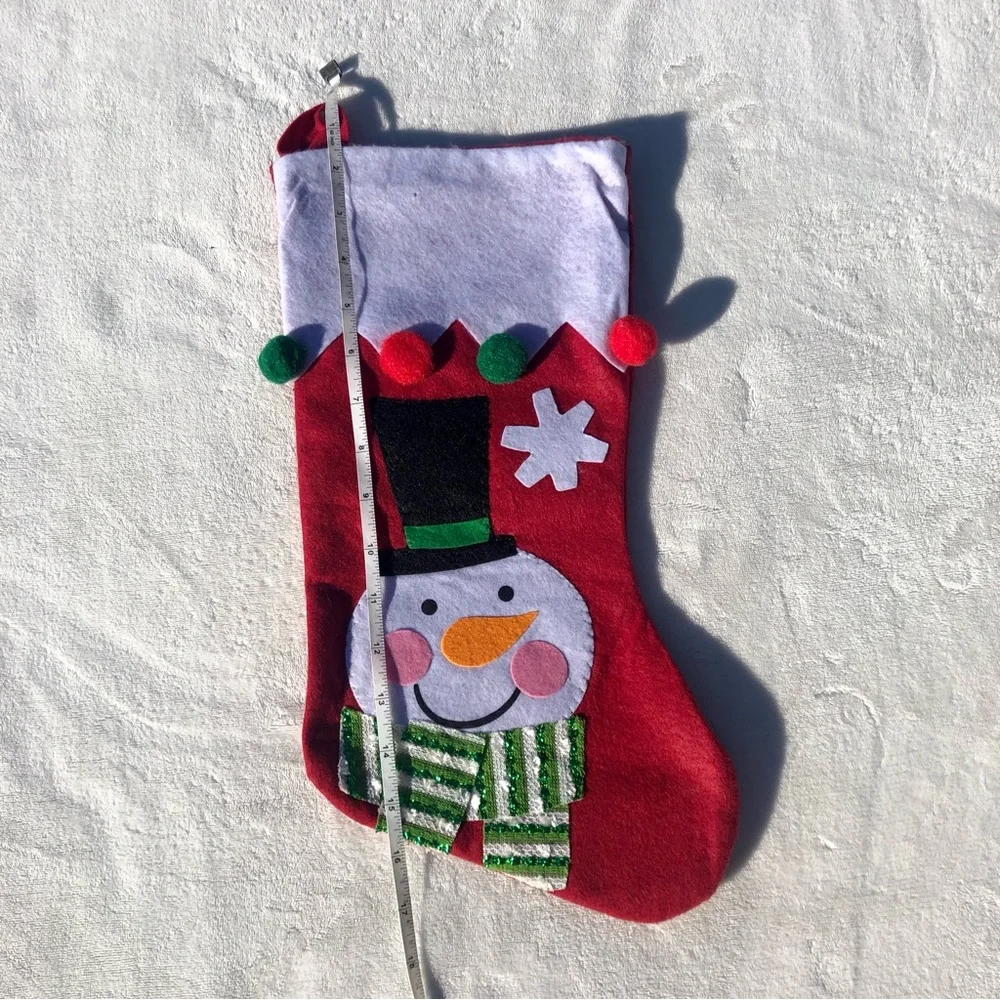 Christmas Stocking Felt Snowman Like New